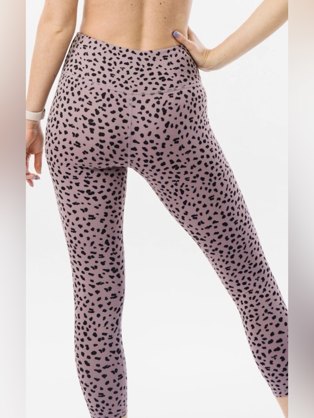 Zyia Lilac Jaguar Fit n Free Hi-Rise legging distinctive purple animal print
